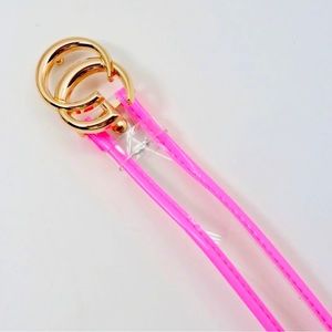 🌿 Hot Pink Luxury CG Gold Buckle Belt Neon Color